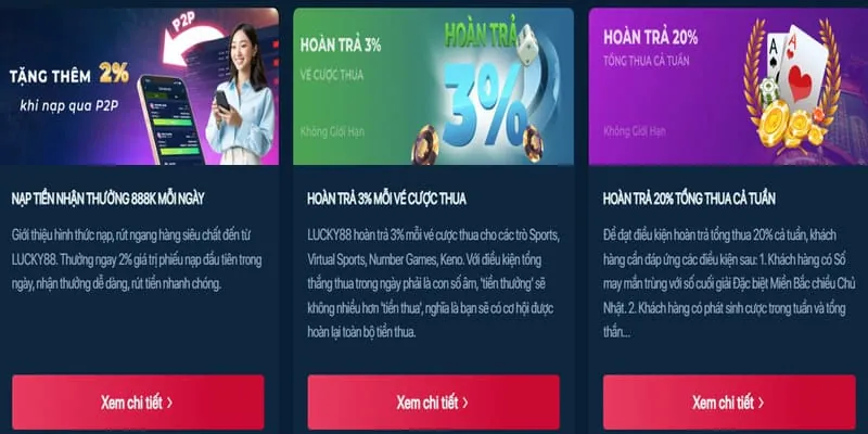 Ưu đãi đặc biệt cho casino trực tuyến và nổ hũ